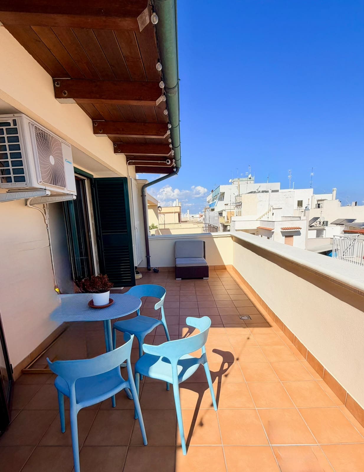 Dettaglio della terrazza privata